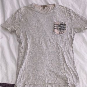 Men’s light gray Burberry t shirt